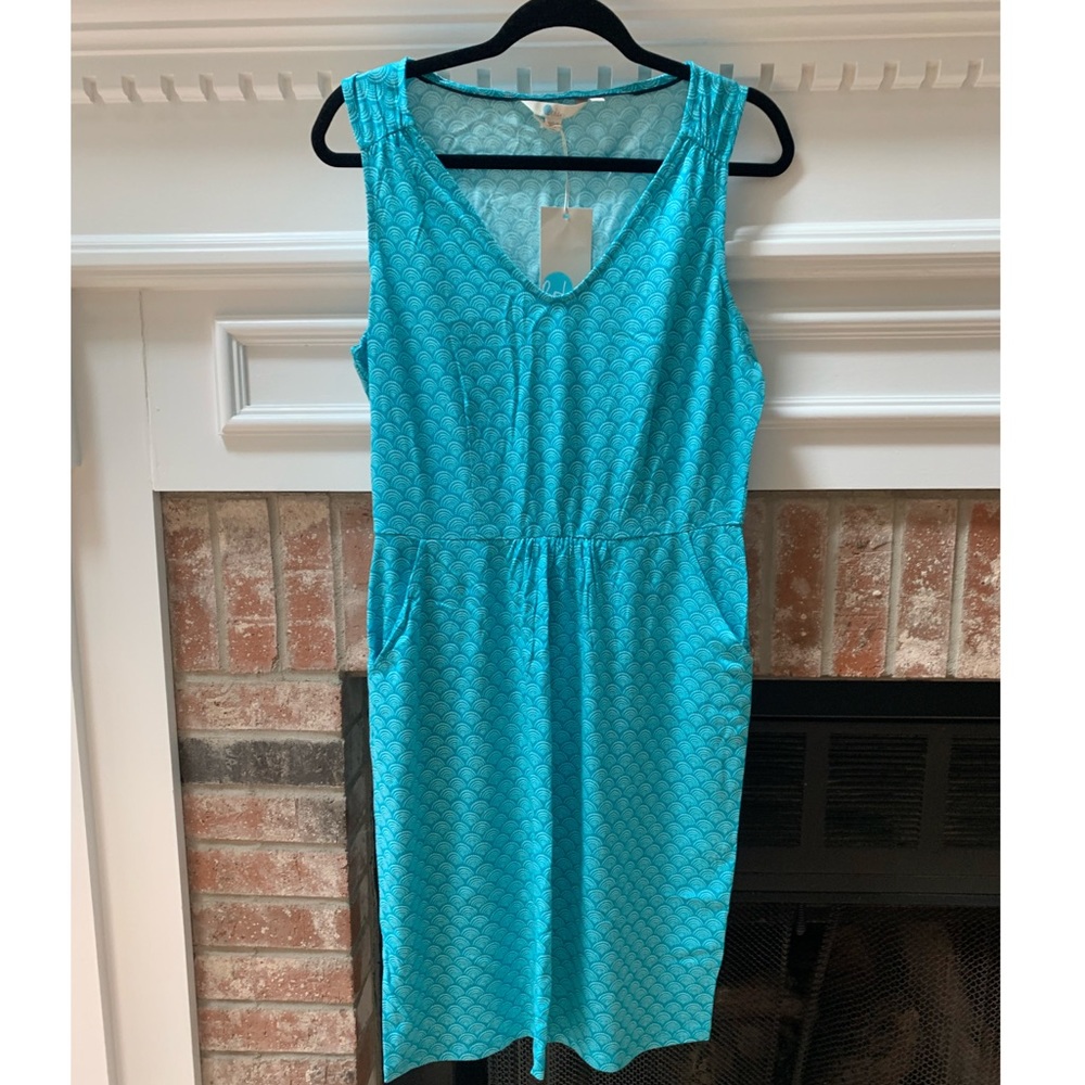 Boden Melinda Jersey Dress Ultramarine Rainbow Dot 10R